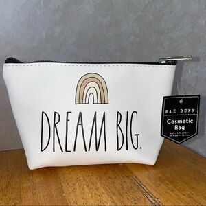 Rae Dunn DREAM BIG Neutral Colors Rainbow Cosmetic Bag Brand New!